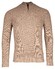 Thomas Maine Half Zip Vintage Texture Knit Pullover Light Camel