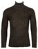 Thomas Maine High Neck Allover Cable Knit Pullover Brown