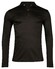 Thomas Maine Long Sleeve Liquid Cotton Uni Color Poloshirt Black