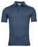 Thomas Maine Luxury Polo Pullover Short Sleeve Merino Wool Single Knit Poloshirt Mid Blue