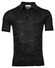 Thomas Maine Luxury Polo Pullover Short Sleeve Single Knit Merino Silk Linen Poloshirt Black Melange Dark