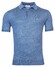 Thomas Maine Luxury Polo Pullover Short Sleeve Single Knit Merino Silk Linnen Polo Midden Blauw