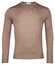 Thomas Maine Merino Crew Neck Single Knit Pullover Taupe