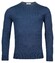 Thomas Maine Merino Crew Neck Single Knit Trui Jeans Blauw