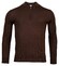 Thomas Maine Merino Half Zip Single Knit Pullover Brown