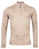 Thomas Maine Merino Half Zip Single Knit Trui Licht Beige Melange