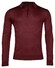 Thomas Maine Merino Pullover Polo Single Knit Pullover Bordeaux Melange