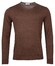 Thomas Maine Merino V-Neck Single Knit Pullover Brown