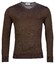 Thomas Maine Merino V-Neck Single Knit Pullover Brown