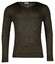 Thomas Maine Merino V-Neck Single Knit Pullover Dark Olive