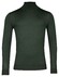 Thomas Maine Merino Wool Rollneck Single Knit Pullover Dark Green Melange