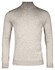 Thomas Maine Merino Wool Rollneck Single Knit Pullover Extra Light Grey Melange