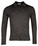 Thomas Maine Merino Zip Collar Single Knit Trui Antraciet Melange