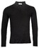 Thomas Maine Pullover Half Zip Polo Collar Single Knit Merino Blend Pullover Black