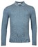 Thomas Maine Pullover Half Zip Polo Collar Single Knit Merino Blend Pullover Greyblue