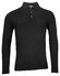 Thomas Maine Pullover Polo Collar Buttons Single Knit Merino Blend Pullover Black
