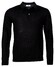 Thomas Maine Pullover Polo Collar Buttons Single Knit Merino Trui Zwart