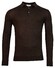 Thomas Maine Pullover Polo Collar Buttons Single Knit Pullover Brown
