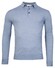 Thomas Maine Pullover Polo Collar Merino Wool Single Knit Pullover Sea Blue