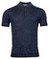 Thomas Maine Pullover Polo Collar Single Knit Merino Linen Poloshirt Dark Petrol