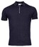 Thomas Maine Pullover Polo Half Zip Short Sleeve Single & Rib Knit Polo Navy
