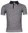 Thomas Maine Pullover Polo Two Color Pima Cotton Jacquard Structure Knit Poloshirt Navy