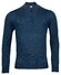 Thomas Maine Pullover Shirt Style Zip Merino Single Knit Pullover Dark Petrol