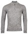 Thomas Maine Pullover Shirt Style Zip Merino Single Knit Pullover Mid Grey Melange