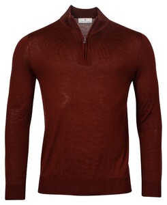 Thomas Maine Pullover Shirt Style Zip Merino Single Knit Trui Jasper
