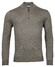 Thomas Maine Pullover Shirt Style Zip Merino Single Knit Trui Midden Groen