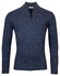 Thomas Maine Pullover Shirt Style Zip Rib Knit Trui Jeans Blauw