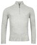 Thomas Maine Pullover Shirt Style Zip Rib & Single Knit Pullover Silver Grey