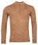 Thomas Maine Pullover Shirt Style Zip Single Knit Pullover Caramel Melange