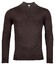 Thomas Maine Pullover Shirt Style Zip Single Knit Pullover Dark Brown Melange