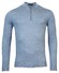Thomas Maine Pullover Shirt Style Zip Single Knit Trui Blauw