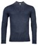 Thomas Maine Pullover Shirt Style Zip Single Knit Trui Indigo Blue Melange