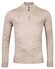 Thomas Maine Pullover Shirt Style Zip Single Knit Trui Licht Beige Melange