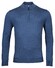 Thomas Maine Pullover Shirt Style Zip Single Knit Trui Midden Blauw