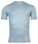 Thomas Maine Pullover Short Sleeve Crew Neck Single Knit Merino Silk Linen Pullover Licht Blue Melange
