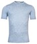 Thomas Maine Pullover Short Sleeve Merino Single Knit Crew Neck Pullover Licht Blue Melange
