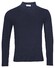 Thomas Maine Pullover Zip Collar Single Knit Pullover Mid Blue