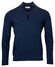 Thomas Maine Pullover Zip Single Structure Knit Trui Midden Blauw