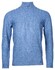Thomas Maine Roll Neck Pullover Uni Color Duo Structure Pullover Mid Blue
