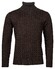 Thomas Maine Rollneck Cable Knit Pattern Pullover Dark Brown Melange