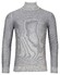 Thomas Maine Rollneck Structure Knit Mercerized Merino Pullover Mid Grey Melange