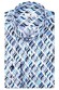 Thomas Maine Roma Modern Kent Wave Pattern Overhemd Navy-Blauw