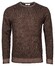 Thomas Maine Ronde Hals Allover Structure Knit Trui Donker Bruin