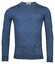 Thomas Maine Ronde Hals Single Knit Merino Wool Pullover Mid Blue