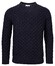 Thomas Maine Structure Cable Knit Pullover Navy