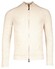 Thomas Maine Superfine Lambswool 2-Way Zip Half Cardigan Vintage Knit Cardigan Off White